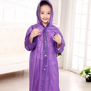 Set di abbigliamento Impermeabili con cappuccio per bambini Addensare Impermeabili impermeabili per bambini Cappotto antipioggia trasparente da viaggio Impermeabili impermeabili riutilizzabili