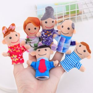 6 штук детей успокаивает игрушечную мягкую ткань родительскую общение для детей Семейная плюшевая игрушка для пальцев