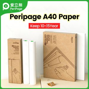 Printers PeriPage Mini A4 Printers Quick Dry and Long Time Storage Continuous Thermal Paper 100 Sheets Folded Thermal Paper Papel Termico