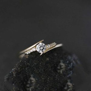 Band Rings Huitan Dainty Female Finger Ring Simple Stylish Design Engagement Wedding Accessories Anniversary Present Fashion Jewelry for Women AA230529