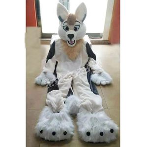 Husky Dog Fox Mascot Costume Simulação Simulação Cartoon Personagem de Anime Tamanho Os adultos Tamanho de publicidade ao ar livre de Natal