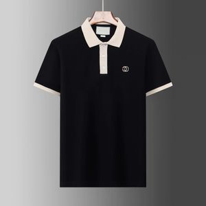 2023SS Summer Brand Одежда одежда роскошной дизайнер Polo Рубашки мужская повседневная мода модная змея пчела для печати