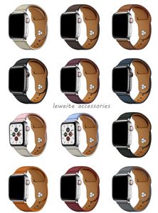 Fashion Genuine Leather Watch Bands para Apple Watch Strap 38mm 40mm 41mm 42mm 44mm 45mm 49mm Iwatch 1 2 3 4 5 SE 6 7 8 Banda de banda da série Pulseira