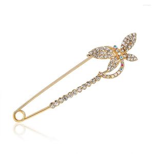 Brosches mode fjäril stift kristall strass dragonfly brosch kvinnor kofta halsduk spänne klipp hatt kläder lapel stift tillbehör