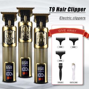 Włosy trimmer lcd USB Elektryczne włosy Clippers ładowanie golarki TRIMREM Profesjonalny mężczyźni włosy do cięcia maszyna broda fryzjer fryzjerki 230526