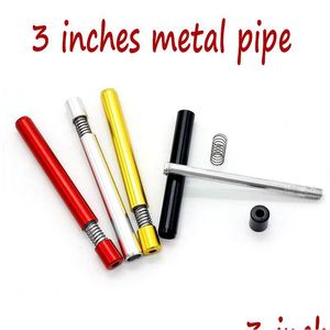 Fumando tubos de metal tubo e caneta de cigarro 76mm pontas de filtro de um rebatedor bastões de mola de barra