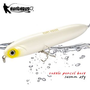 Angelhaken Hunthouse Chatter Beast Oberflächenbleistiftköder Weitwurf Seebarsch schwimmend 140 mm 29 g Walk The Dog Hartköder Top Water 230526