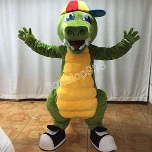 Super słodki krokodyl Mascot Costume Symulacja Symulacja Kreskówka Anime Postacie dorośli rozmiar Bożego Narodzenia na zewnątrz strój