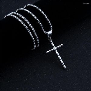 Catene Collana pendente croce religiosa occidentale Cristo Gioielli maschili moda acciaio inossidabile