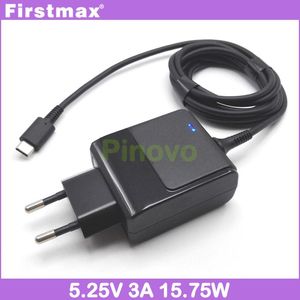 Adapter AC -adapter 5.25V 3A 15.75W 792584001 TPNAA01 för HP Pavilion X2 10N000 10N100 10N200 Avtagbar tablettladdare EU -kontakt