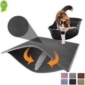 新しいペット猫のリッターマット防水エヴァ二重層猫のリッタートラッピングペットリッターボックスマットマット猫用アクセサリー用クリーンパッド製品