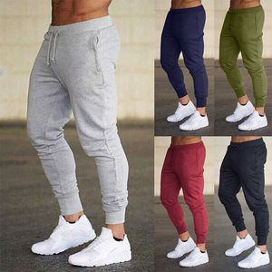 2023 Men's Spring/Summer New Running Pocket Training Elastic Waist Jogging Casual Trousers Sports Pants Solid Color P230529