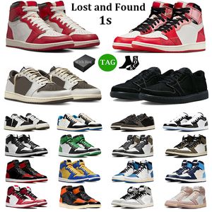 best selling With Box 1 Basketball Shoes Men Women 1s low Olive Black Phantom Reverse Mocha Lost Found Spider Verse Bred Patent Lucky Green Mens Trainer Sport Sneakers