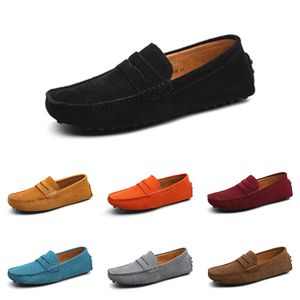 Casual Shoes Men Black Brown Red Blue Orange Dark Green Grey Yellow Mens Trainers Outdoor Sports Sneakers Color48