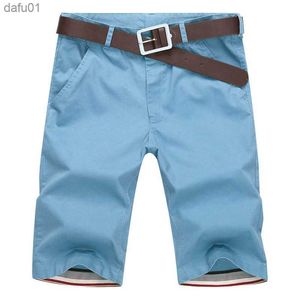 Men's Shorts Men s Summer Fashion Casual Cotton Slim Bermuda thin Beach Shorts male Joggers Trousers Five points Shorts Asian size L230520