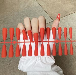 False Nails 24 Tips / Set Of Matte Super Long Artificial Nail Manicure