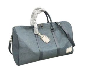 Дизайнерский дизайн высококачественный модный туристический сумок джинсовый старение буква тисненой шаблон 45 см.