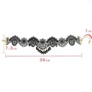 Cadeias Retro retro Lace Gothic Charking Colar Steampunk Victorian Vintage Jewelry Pinging for Halloween traje cosplay mulheres adolescentes