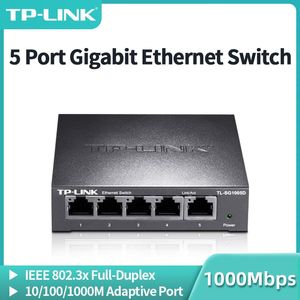 Switches tPlink 5 Port Gigabit Ethernet Switch 1000Baset Network Switcher Plug and Play Networking Hub Internet Splitter TLSG1005D