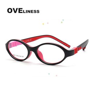 Sunglasses Frames Fashion Kids Eyeglasses No Screw Bendable Glasses Frame Child Prescription Flexible Eyewear Silicone Spectacles