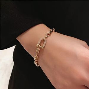 Designer Senior Luxury Stone Chain Hip Hop Cool Liten Armband Design Style Armband Metallic Structure With Armband