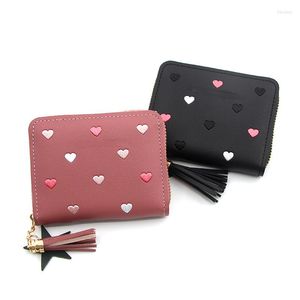 Wallets 2023 Women Wallet Ladies Mini Small Short Tassel Cute Girl Zipper Pu Leather Coin Purse Female Hand Cartera