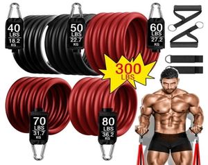 300lbs Fitness-Widerstandsband Yoga-Workout-Bänder-Set Übungstraining Expander Fitnessgeräte für Heim-Bodybuilding-Gewichte 220227933121
