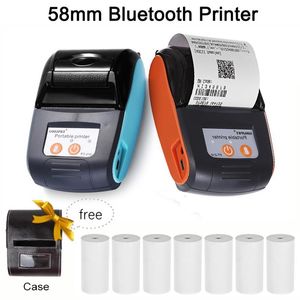 Printers GOOJPRT PT210 BT Wireless Thermal Portable Printer 203dpi Handheld 58mm Receipt Printer for Retail Stores Factories Logistics