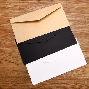 Present Wrap 50st/Lot Black White Craft Paper Envelope Retro Europeisk stil för vykort Letter Scrapbooking School Stationary