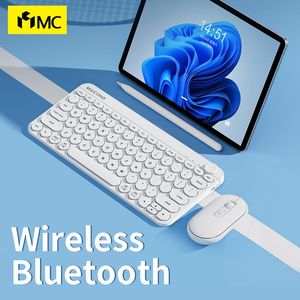 Combos MC KM898 Kayboard e mouse sem fio Bluetooth 2.4G branco 79 teclas teclado para laptop PC Ipad