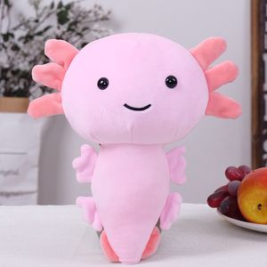 Kawaii axolotl lalka pluszowa zabawka wypchana kolorowa podwodna salamander Newt Plushie peluche kreskówka