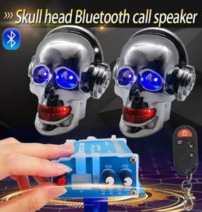 1Piece Motorcycle skull Bluetooth audio con mp3 amplificatore di chiamata impermeabile subwoofer 12V pedale pedale a tre ruote antifurto speake6552020