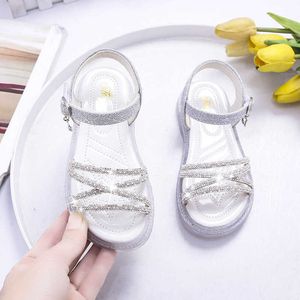 Sandálias sandálias de diamante meninas sandálias da criança crianças princesa sandálias antiderrapantes sapatos crianças calçados de verão sapatos de bebê menina