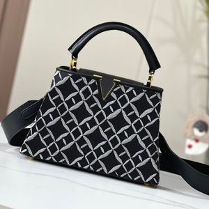 Designer-Einkaufstasche für Damen, Stickerei-Handtaschen, Messenger-Tasche mit Klappe, Damen-Umhängetasche, Münzgeldbörse, Rindsleder, abnehmbarer Riemen, luxuriöse Handtasche, Beutel