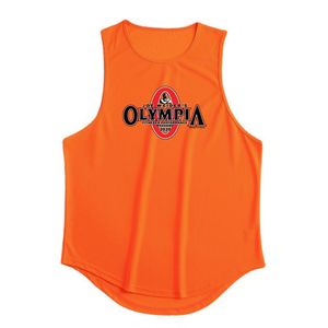 Polos męski Summer Szybki suchy oddychający czołg Top Kulturystyka Trening Koszulka bez rękawów Męska fitness drukowana singlets 230529