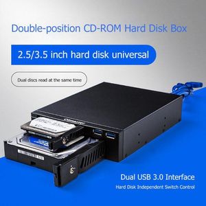 Stand MR6203 2.5/3.5 Inch Internal HDD SSD Case Box Dual USB Optical Drive Mobile Rack Station Hard Disk Enclosure for Desktop