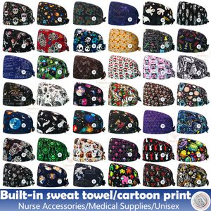 Beanie Skull Caps Wholesale Holiday Skull Cap Unisex Högkvalitativ tandklinik Hat Pet Hospital Surgery Women Scrub Sjuksköterska Tillbehör 230529