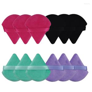 Makeup Sponges 12Pcs Triangle Velvet Powder Puff Make Up For Face Eyes Contouring Shadow Seal Cosmetic Foundation Sponge Tool Ra