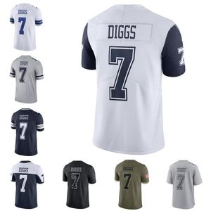 Camisas de futebol costuradas 7 Trevon Diggs Masculino Feminino Juventude S-3X laranja preto branco jersey