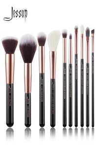 Jessup Brushes Black Rose Gold Professional Makeup Brushesセットメイクアップブラシツールキットファンデーションパウダーバッファチークシェーダー20109764617