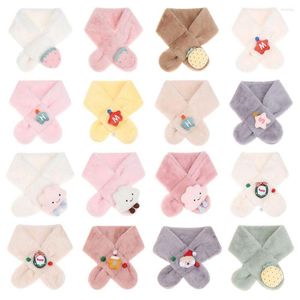 Scarves Boys Girls Toddler Scarf Soft Plush Children Shawls Cute Winter Neckerchief Outdoor Faux Fur Collar Thickening Kid's