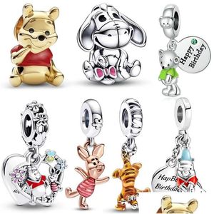 Charms 2023 925 Sterling Sier Pandora Charm Mini Bear Pig Pendant Jewelry Used For Bracelet Womens Accessories Drop Delivery Finding Dhcmn