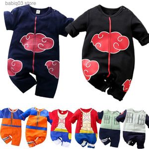 Rompers NewbornCostume Baby Anime Romper Boy Kakashiakatsukiluffychopperzorovegetacosplay kläder Spädbarn Jumpsuitkläder 0-18m T230529