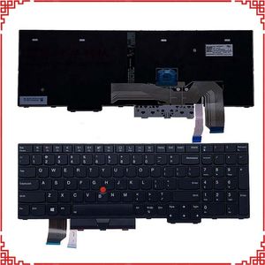 Lenovo ThinkPad T15 P15Sラップトップ5N20V78108 5N20V78907 5N20V77999用の新しいオリジナルの英語バックライトキーボードにスタンド