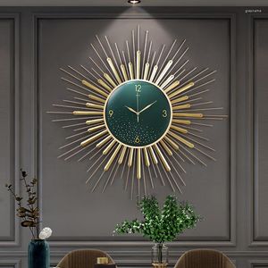 Wanduhren Luxus Europäische Uhr Moderne Stille Digitale Live Room Decor Uhr Ästhetische Horloge Murale Aufkleber