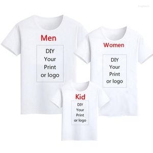 Magliette da uomo Il tuo marchio di design Logo / Immagine Personalizzato Uomo e donna Bambini Camicia di cotone fai-da-te T-shirt casual a maniche corte Top Abbigliamento