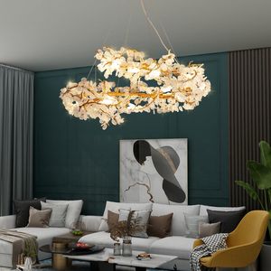 American Full Copper Pendant Lamps Modern Romantic Chandelier Pendant Lighting Fixture Nordic Luxury Hanging Lamp vardagsrum sovrum Luminairas Lustres Lampara