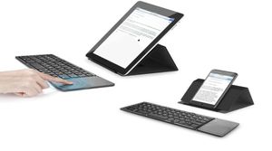 Mini dobrável teclado Bluetooth Touchpad Teclado dobrável Keypad sem fio para Windows Android iOS13 Tablet iPad Telefone B0336837750