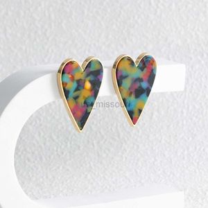 Скуз VG 6YM Vintage Retro Heart Shaped Серьги Женская модная тенденция красочные ушные ювелирные изделия богемии подарки в стиле.