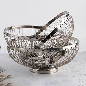 Dinnerware Sets Fruit Bowl Holder Stainless Colander Stand Vegetable Basket Washing Sink